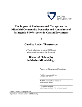 The Impact of Environmental Changes on the Microbial Community Dynamics and Abundance of Pathogenic Vibrio Species in Coastal Ecosystems