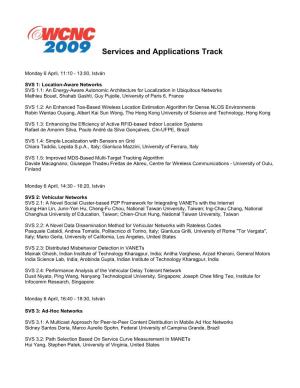 Services and Applications Track