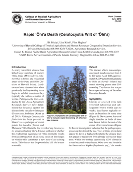 Rapid Ohia Death CTAHR Pub June2015