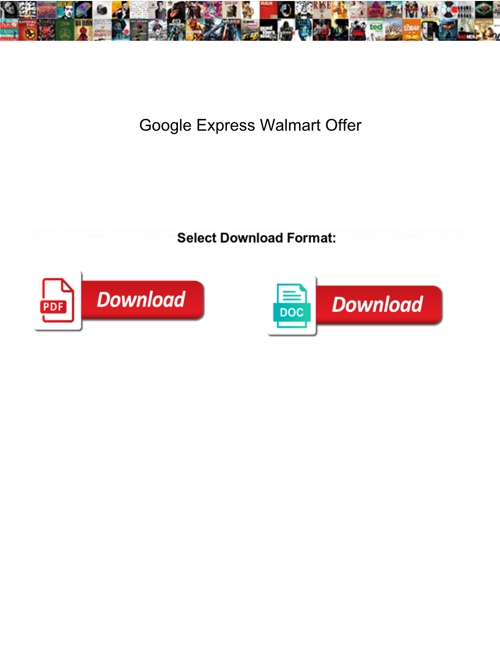 Google Express Walmart Offer