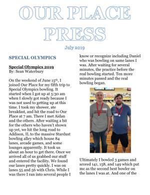 SPECIAL OLYMPICS Know Or Recognize Including Daniel Who Was Bowling on Same Lanes I Was
