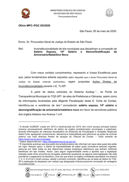 Leia O Pedido Do Ministério Público De Contas De São Paulo