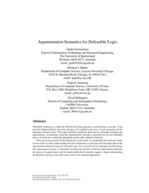 Argumentation Semantics for Defeasible Logics