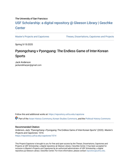 Pyeongchang V Pyongyang: the Endless Game of Inter-Korean Sports