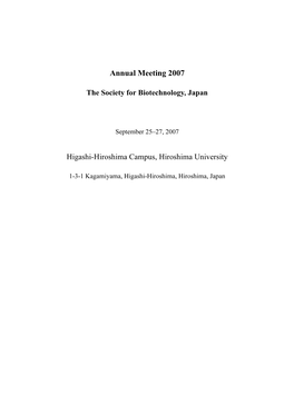 Annual Meeting 2007