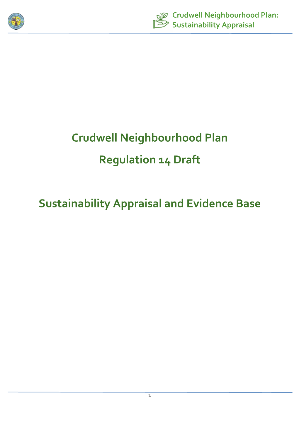 Crudwell Neighbourhood Plan Regulation 14 Draft Sustainability