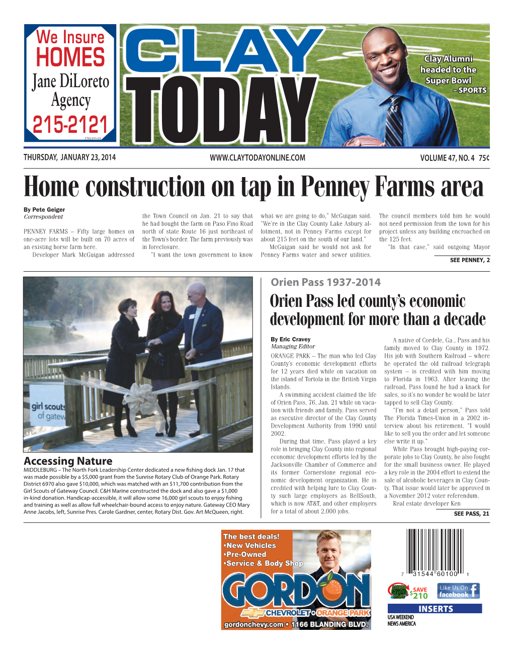Home Construction on Tap in Penney Farms Area by Pete Geiger Correspondent the Town Council on Jan