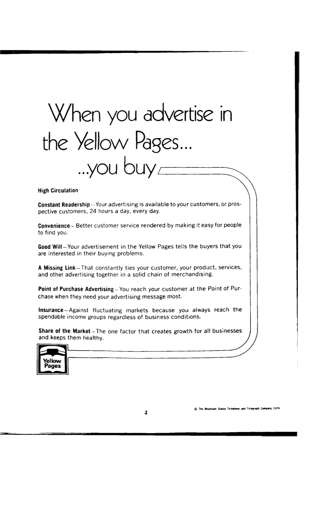 When You Advertise in the Yellow Pages...You Buyz