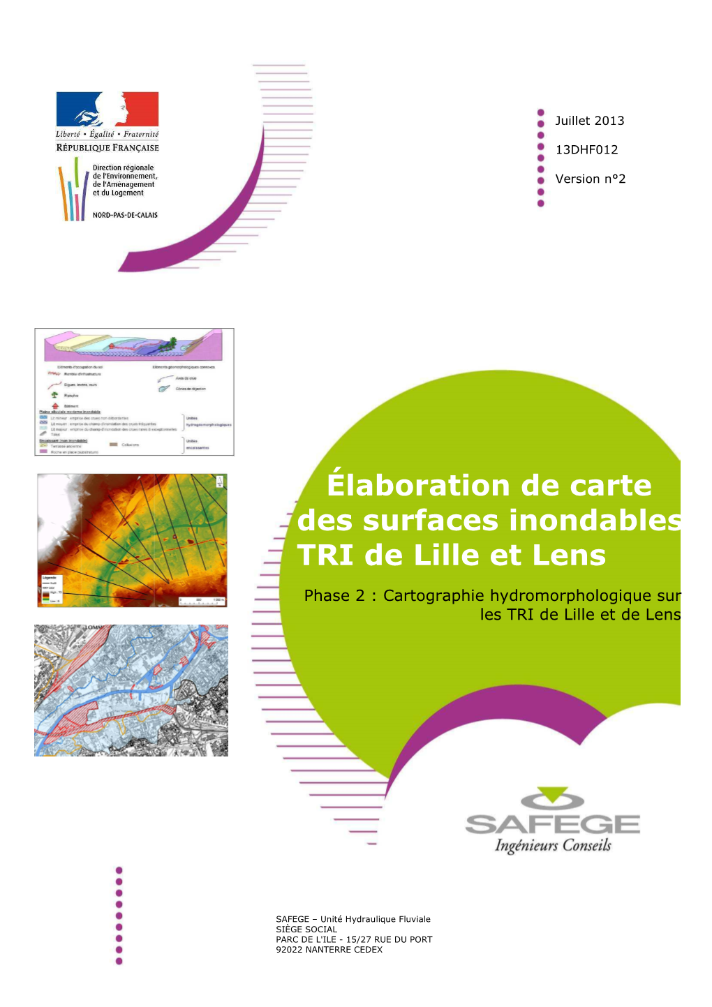 Élaboration De Carte Des Surfaces Inondables TRI De Lille Et Lens