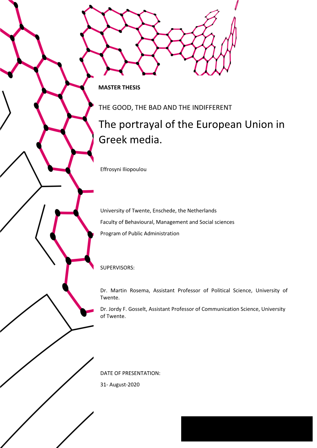 The Portrayal of the European Union in Greek Media