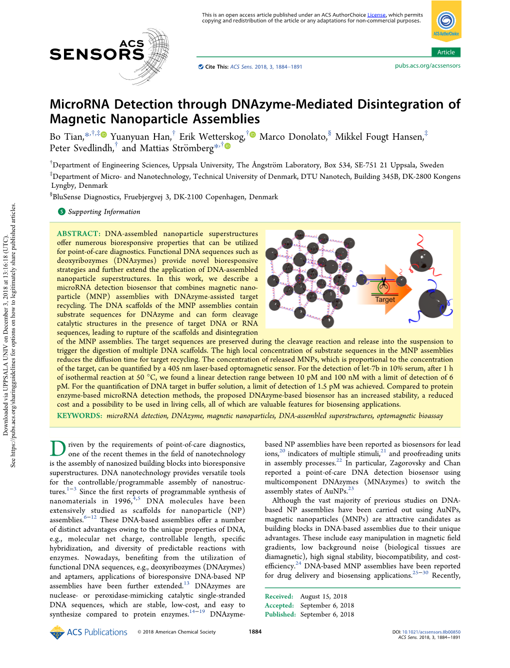 Microrna Detection Through Dnazyme-Mediated Disintegration of Magnetic Nanoparticle Assemblies