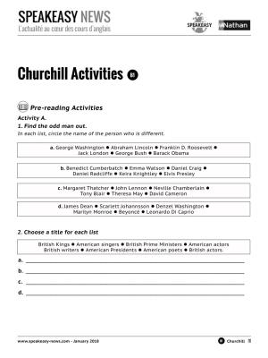 Churchill Activities B1