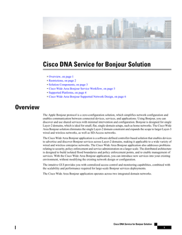 Cisco DNA Service for Bonjour Solution