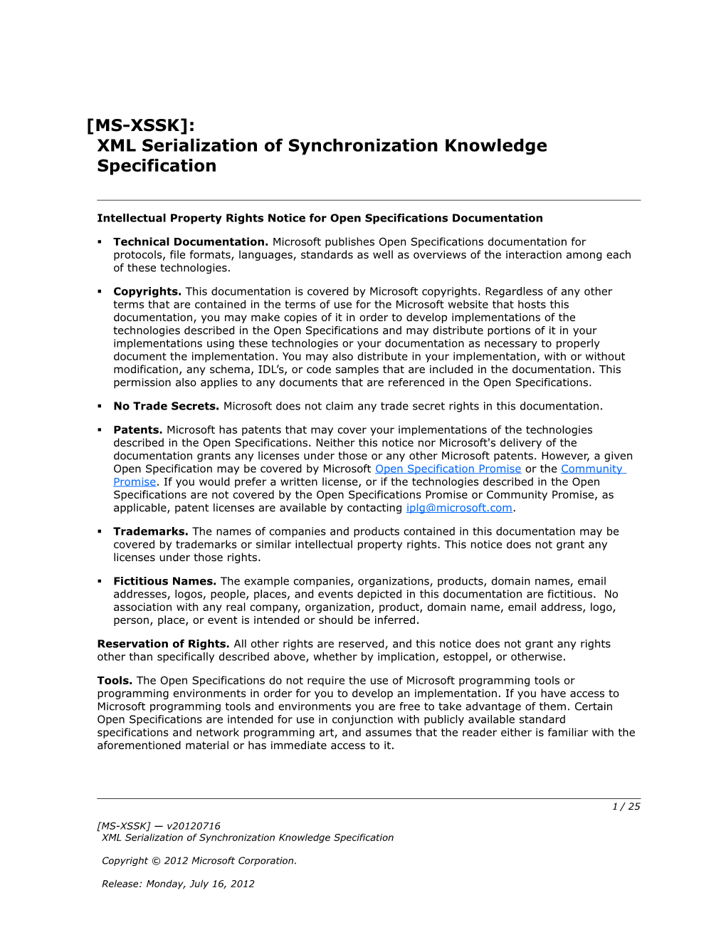 Intellectual Property Rights Notice for Open Specifications Documentation s8