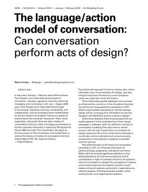 The Language/Action Model of Conversation: Can Conversation Perform Acts of Design?