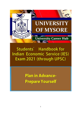 Upsc Indian Economic Service (Ies) Exam-2021