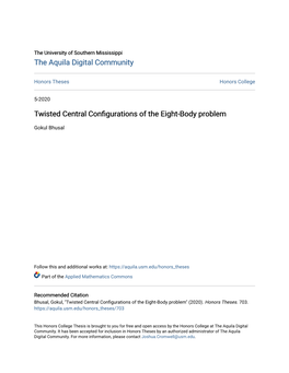 Twisted Central Configurations of the Eight-Body Problem