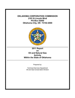2011 Report on Oil and Natural Gas Activity Within the State of Oklahoma ______