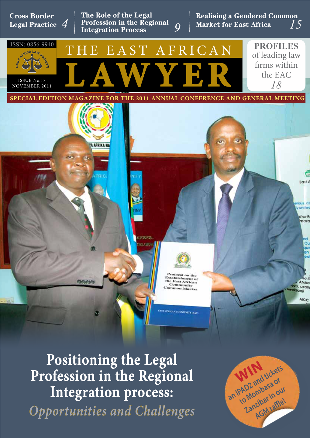 THE East African LAWYER Contents Chief Executive Officer Tito Byenkya