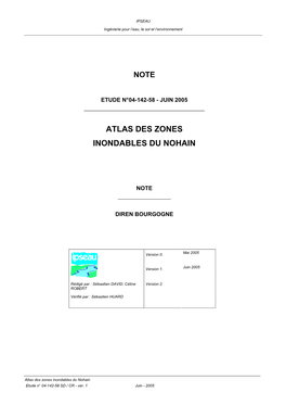 Atlas Des Zones Inondables Du Nohain