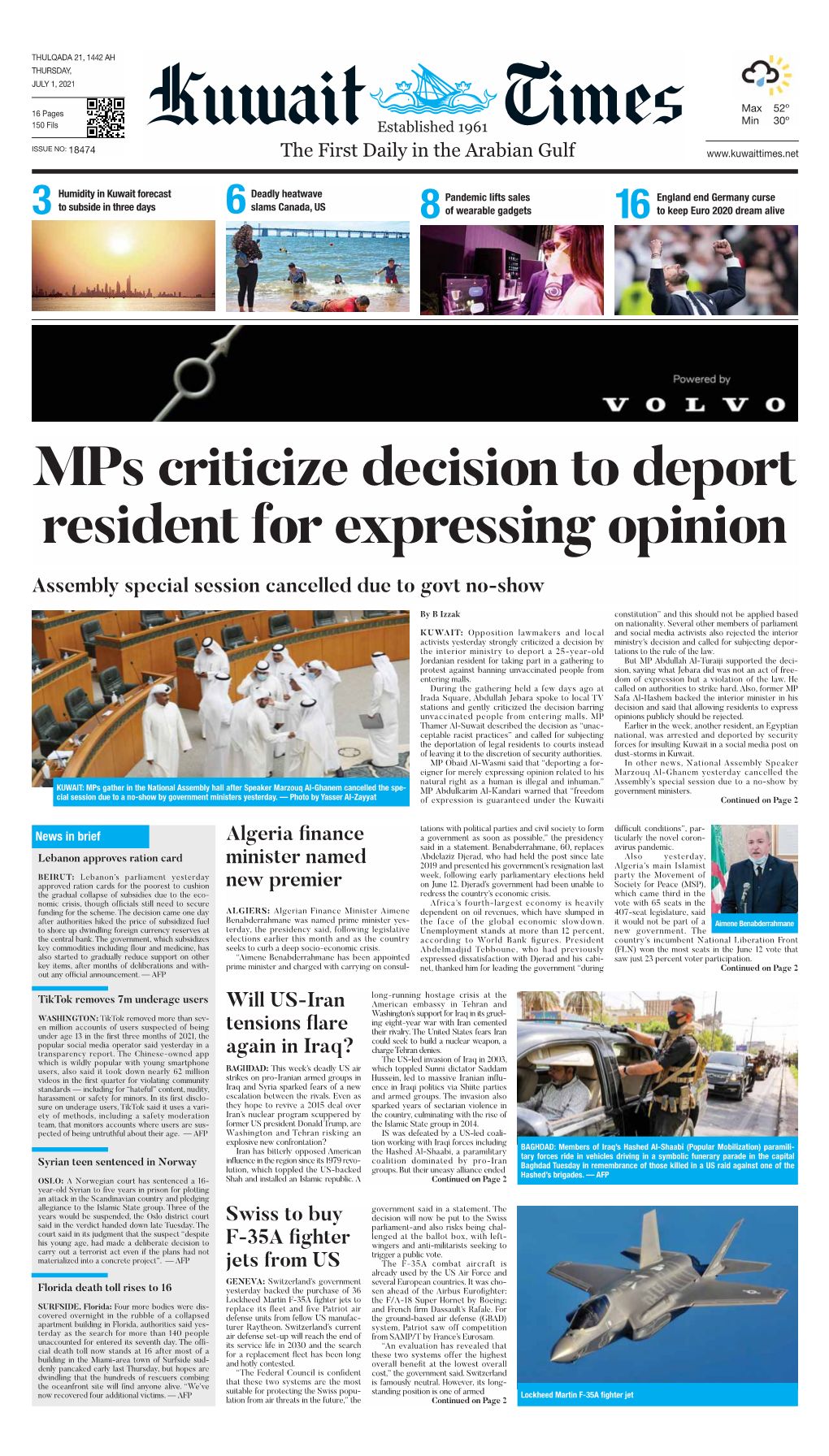 Mps Criticize Decision to Deport Resident for Expressing Opinion
