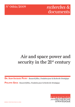Air and Space Power and Security in the 21St Century
