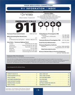 911 Information / Index