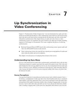 Lip Synchronization in Video Conferencing