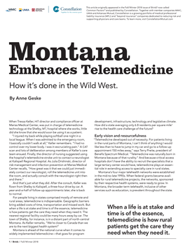 Embraces Telemedicine How It’S Done in the Wild West