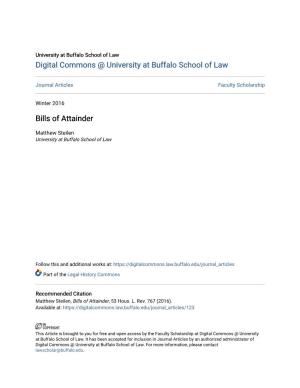 Bills of Attainder