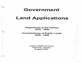 Government Land Applications
