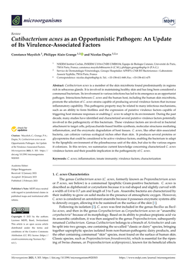 Cutibacterium Acnes As an Opportunistic Pathogen: an Update of Its Virulence-Associated Factors