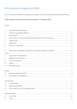 FIFA Governance Regulations (FGR)
