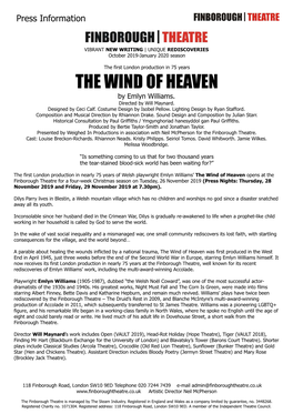 THE WIND of HEAVEN by Emlyn Williams