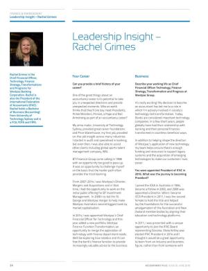 Leadership Insight – Rachel Grimes