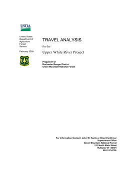 Upper White River Travel Analysis Final