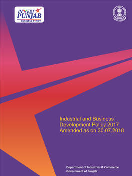 Industrial & Business Development Policy 2017