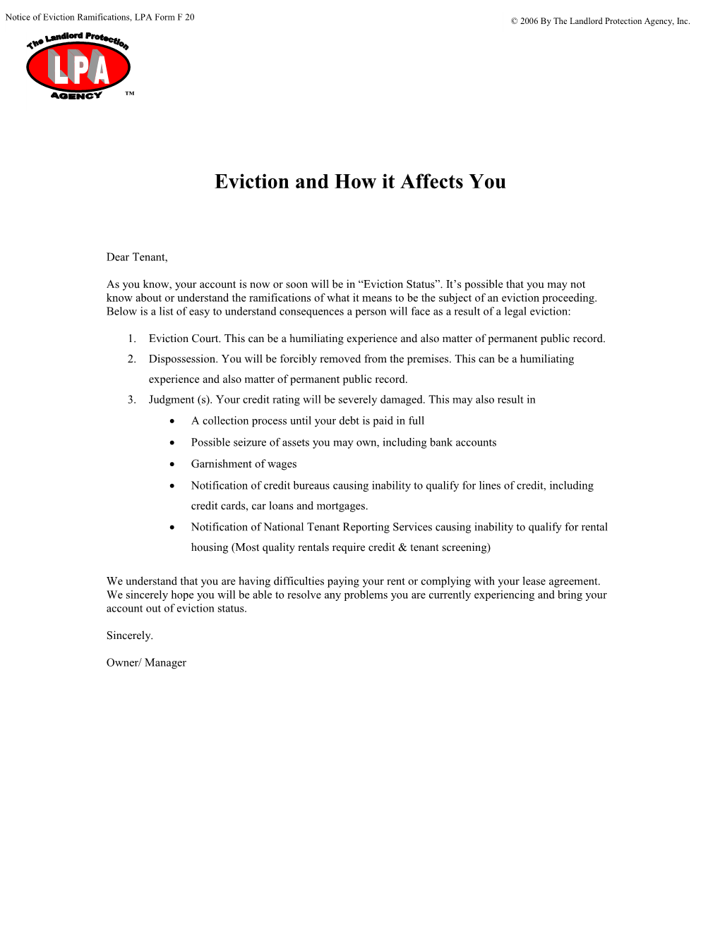 Eviction and How It Affects You