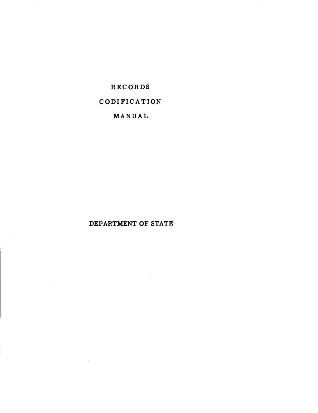 Decimal File Filing Manual: 1960-January 1963