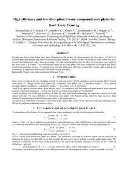 High Efficiency and Weak Absorbing Fresnel Composite Zone Plates For