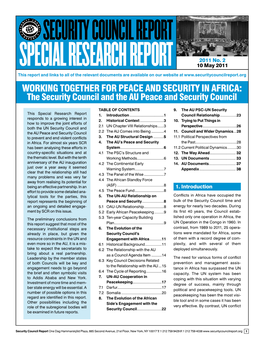 African Union Addressed • S/2002/979 (29 August 2002) Was Peace and Security in Africa
