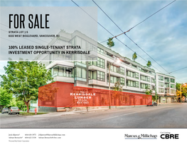 100% Leased Single-Tenant Strata Investment Opportunity in Kerrisdale