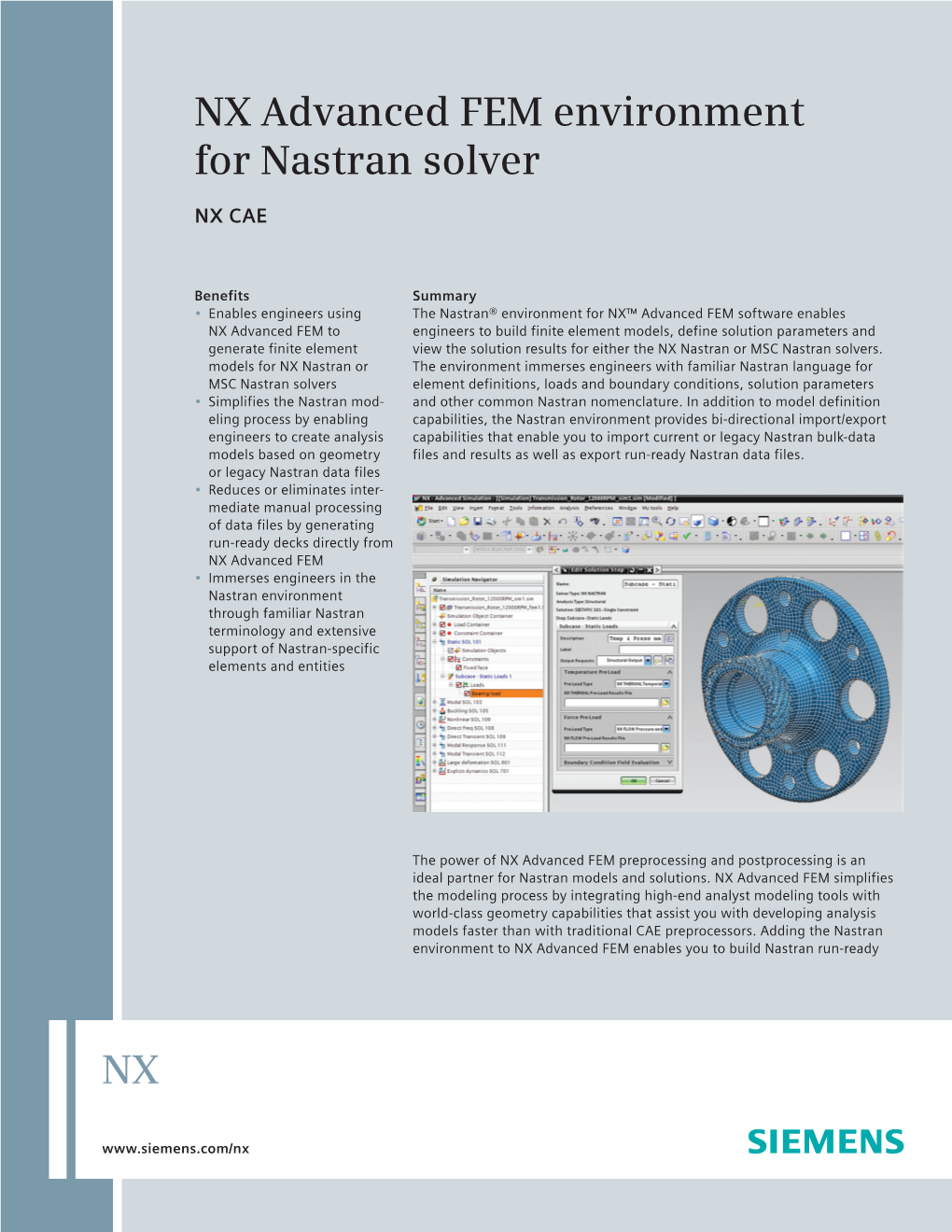 NX Advanced FEM Environment for Nastran Solver