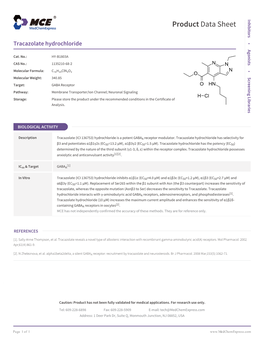 Tracazolate Hydrochloride | Medchemexpress