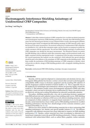 Electromagnetic Interference Shielding Anisotropy of Unidirectional CFRP Composites