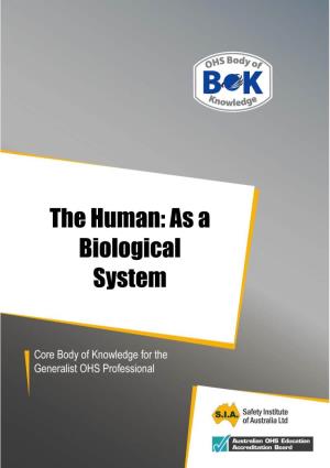 The Human: As a Biological System