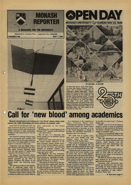 Call for 'New Blood' Among Academics