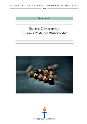 Essays Concerning Hume's Natural Philosophy