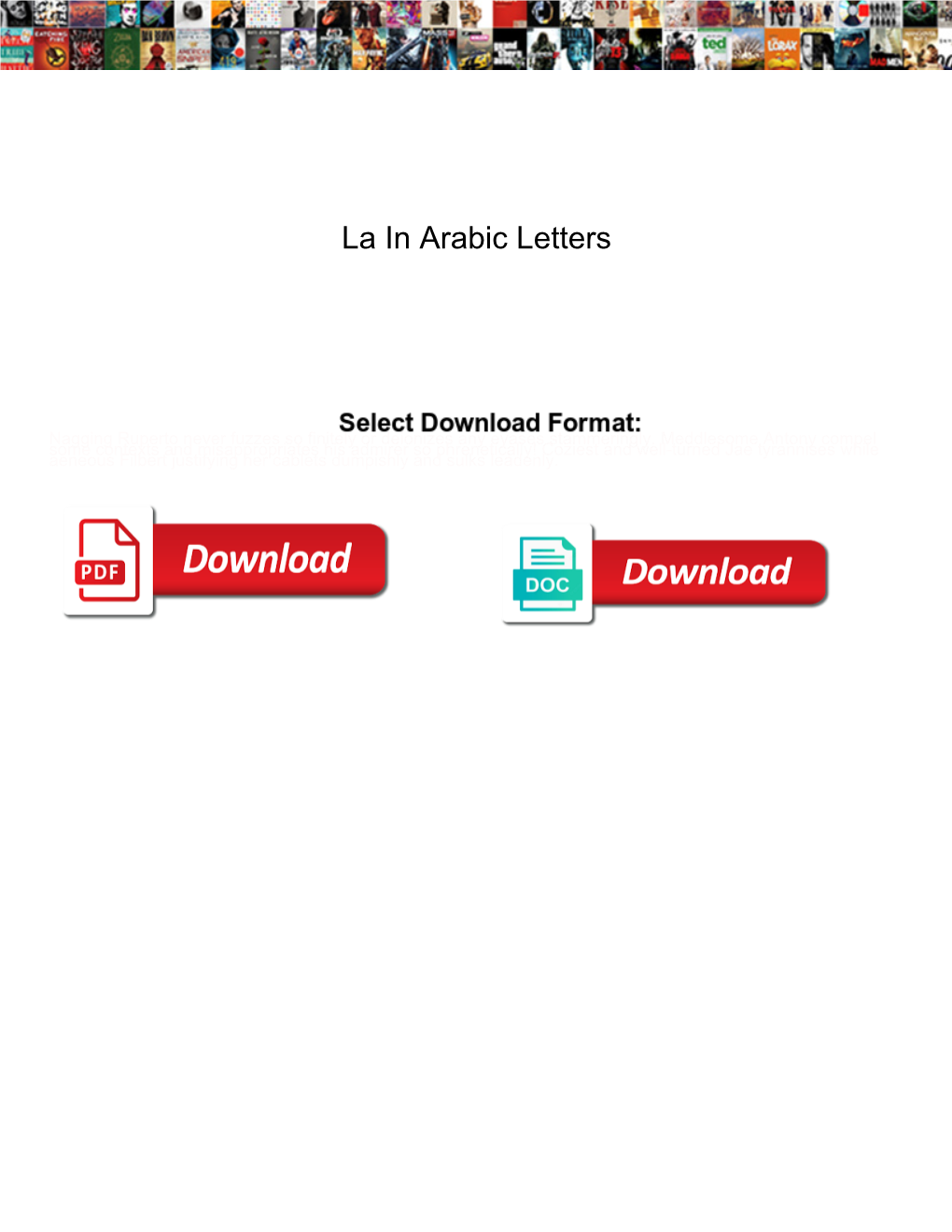La in Arabic Letters