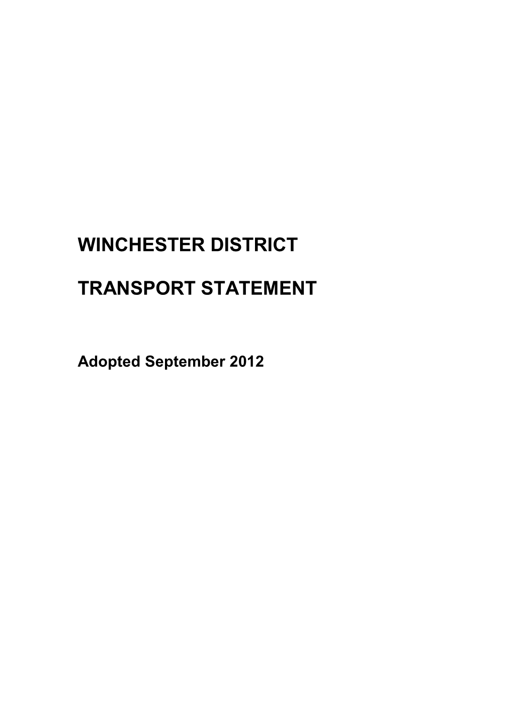 Winchester District Statement Draft 15 March